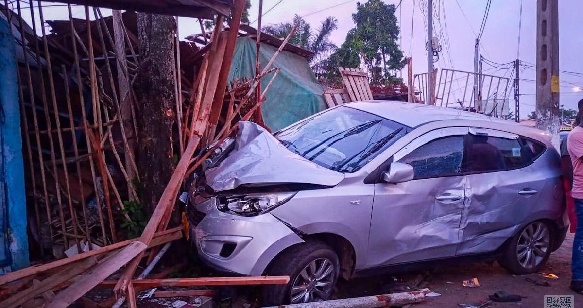 Port-Gentil : accident de la route au carrefour Itonda fait trois enfants blessés