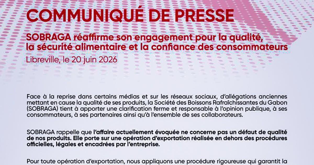 Exportations hors circuit officiel : la mise au point de SOBRAGA sur une affaire relancée