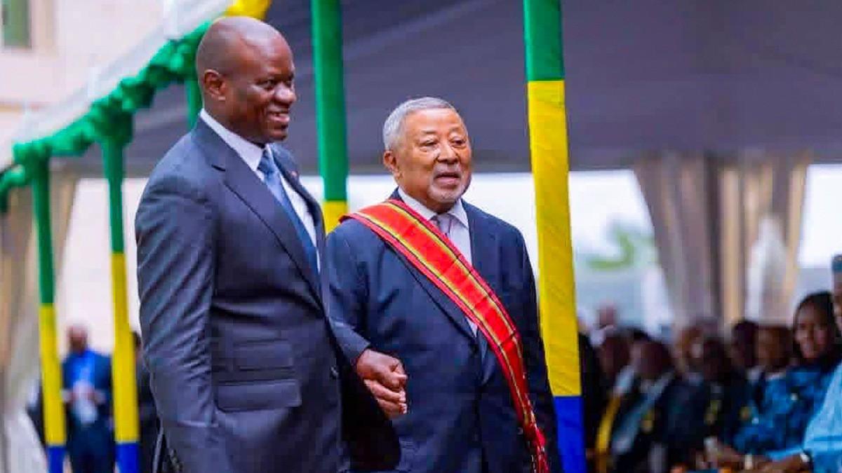 Brice Clotaire Oligui Nguema lors de son discours sur la politique étrangère et la diplomatie économique du Gabon