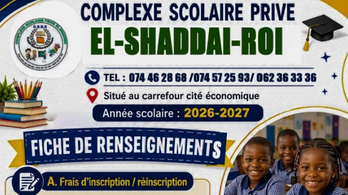 Façade du Complexe scolaire privé El-Shaddai-Roi au carrefour Cité économique à Libreville