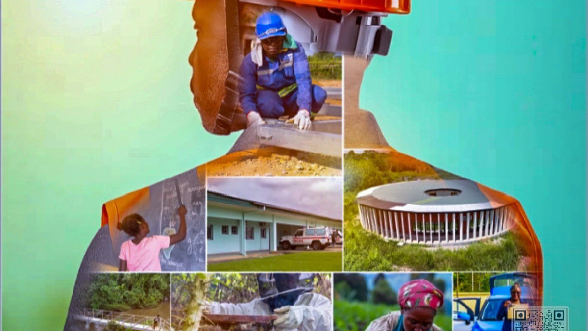 Illustration symbolique de l'équilibre et de la responsabilité sociétale au Gabon