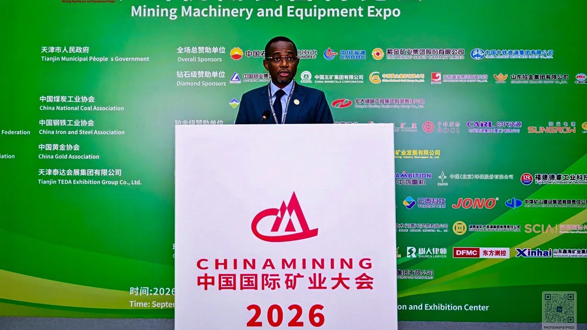Délégation gabonaise présentant les opportunités d'investissement minier au Gabon lors de China Mining 2026