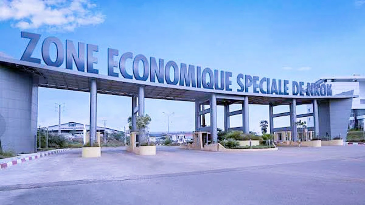 Vue de l'entrée de la ZIS de Nkok au Gabon