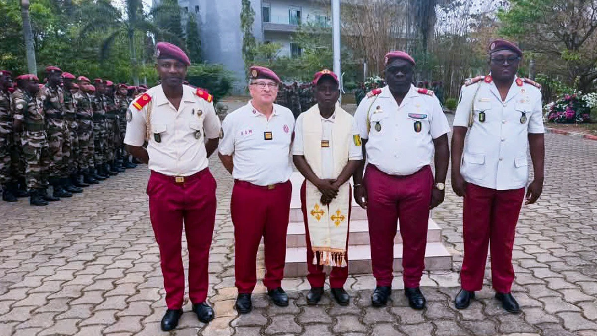 Cérémonie de rentrée académique à l'Université Technique et de la Santé Militaire (USTS) à Libreville.
