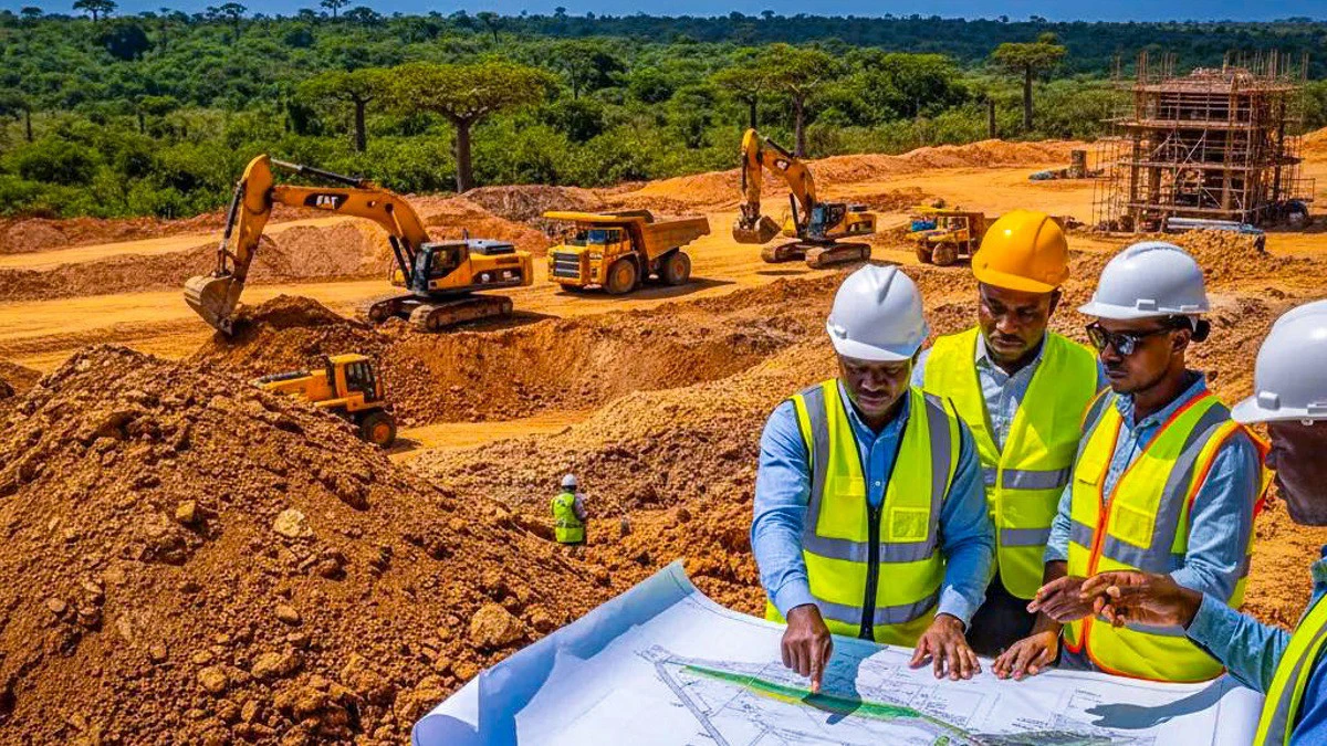 Illustration de la protection des entreprises et des chantiers à travers l'assurance professionnelle au Gabon.